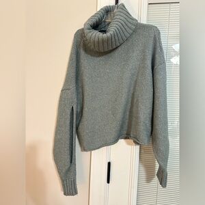 Kendall & Kylie Gray Cowl Neck Sweater